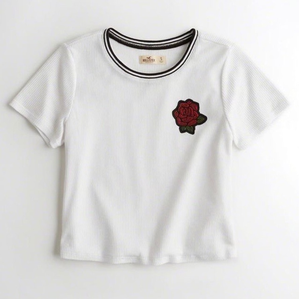 Hollister White Waffle Knit Top - Picture 1 of 4